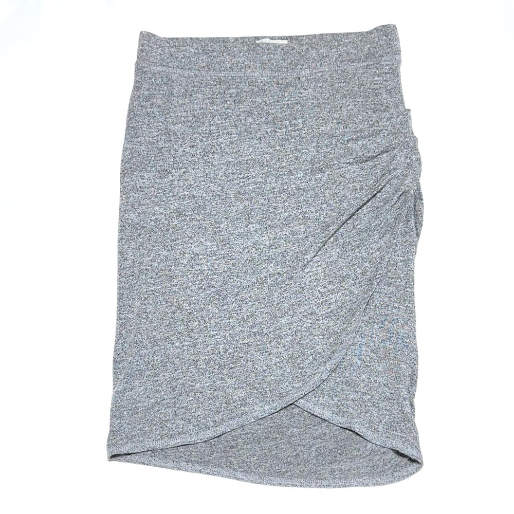 Wilfred Gray Elastic Waistband Soft Knit Wrap Skirt Size Small